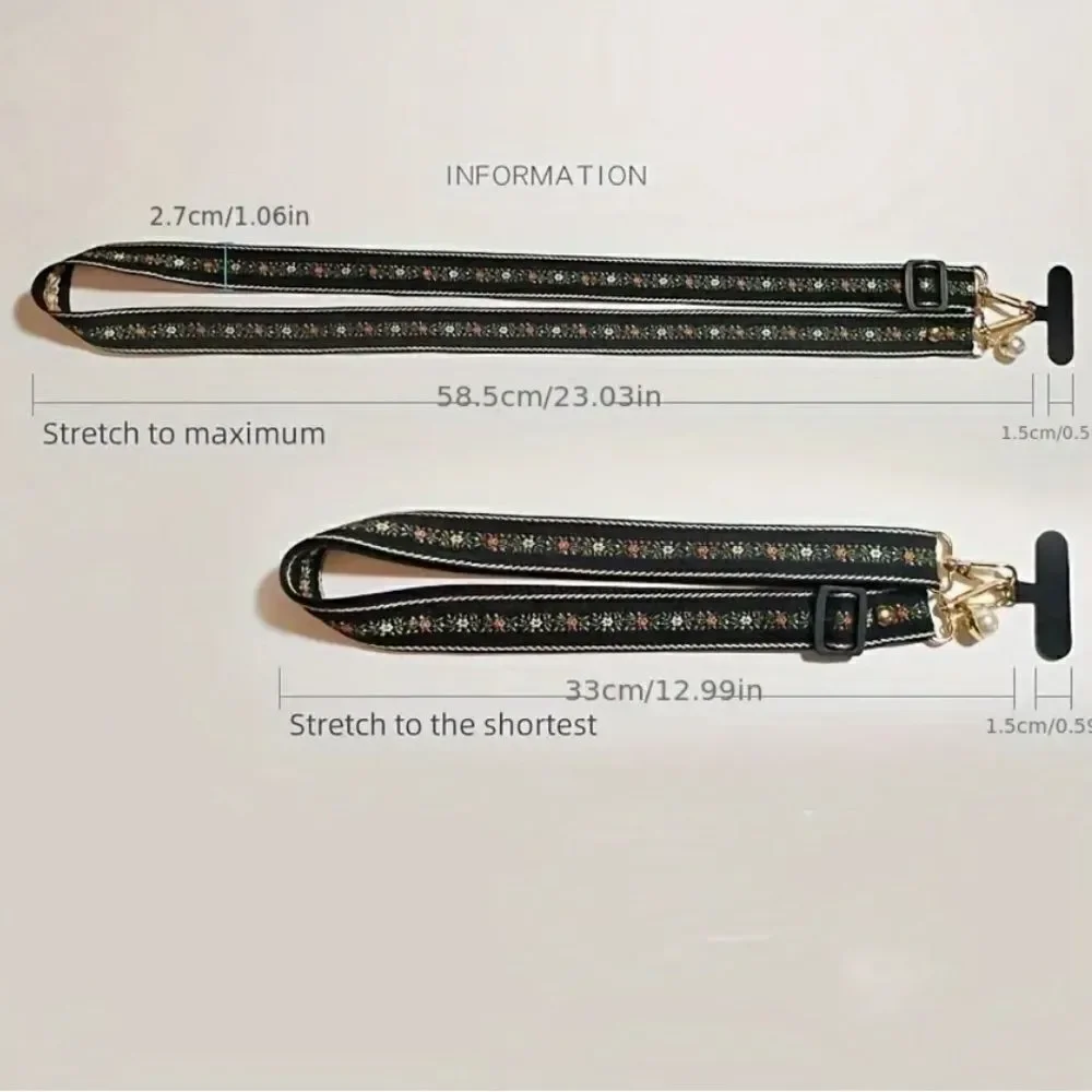 Embroidered Cell Phone Crossbody Lanyard
